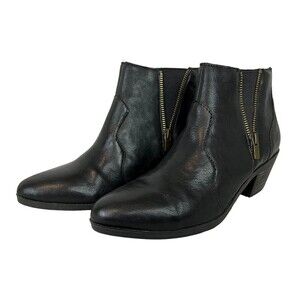 Adam Tucker + Me Too Trent 4 Ankle Boots Womens Size 6 Black Leather Western